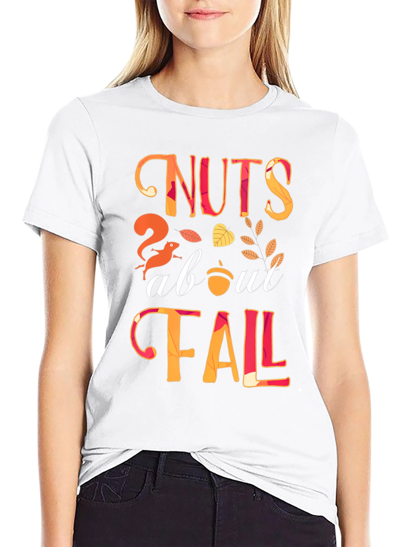 Nuts About Fall Graphic Tee - Autumn Style Shirt