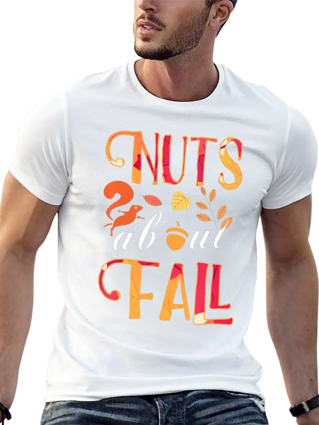 Nuts About Fall Graphic Tee - Autumn Style Shirt
