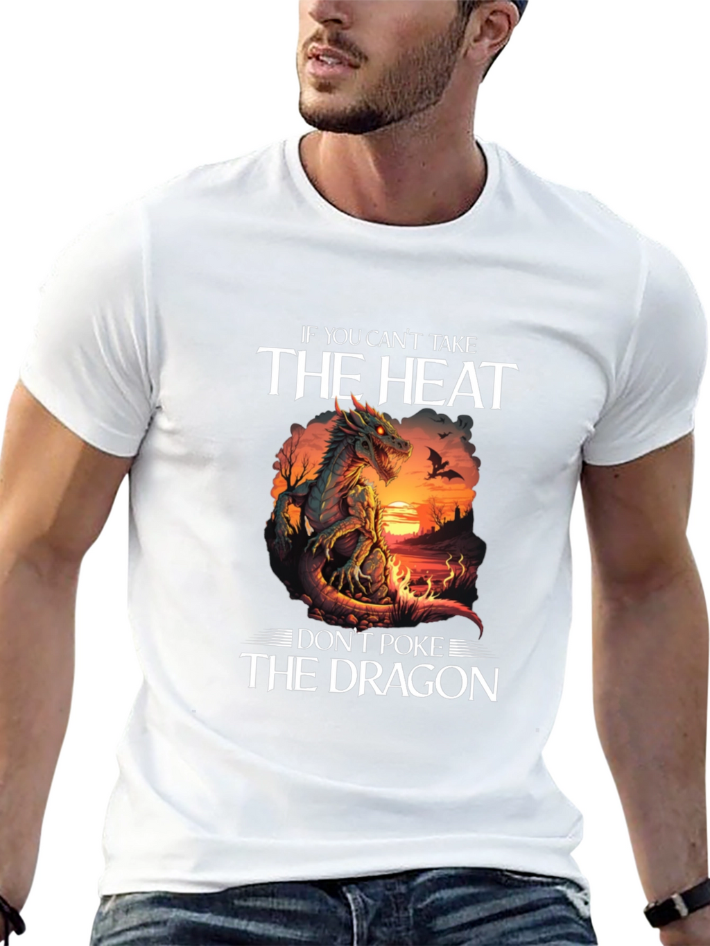 Dragon Heat Graphic Tee - Dont Poke the Dragon