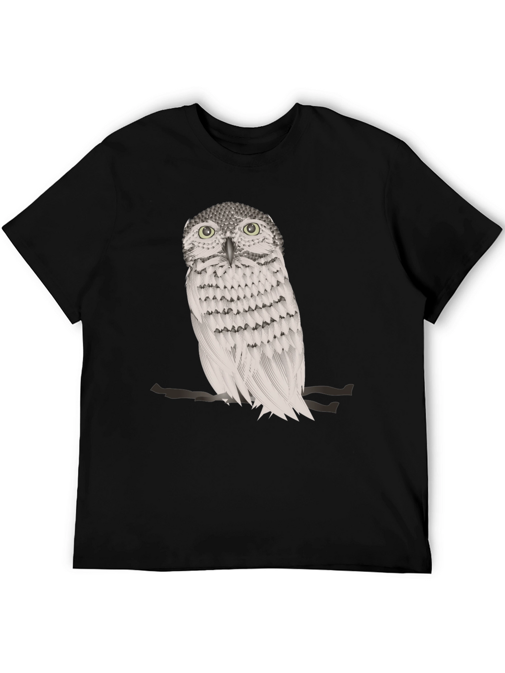 Owl Graphic Print Crew Neck T-Shirt