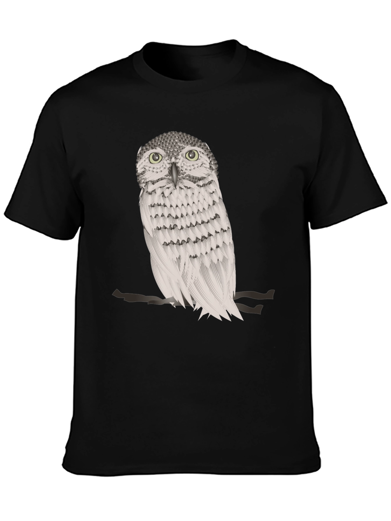 Owl Graphic Print Crew Neck T-Shirt