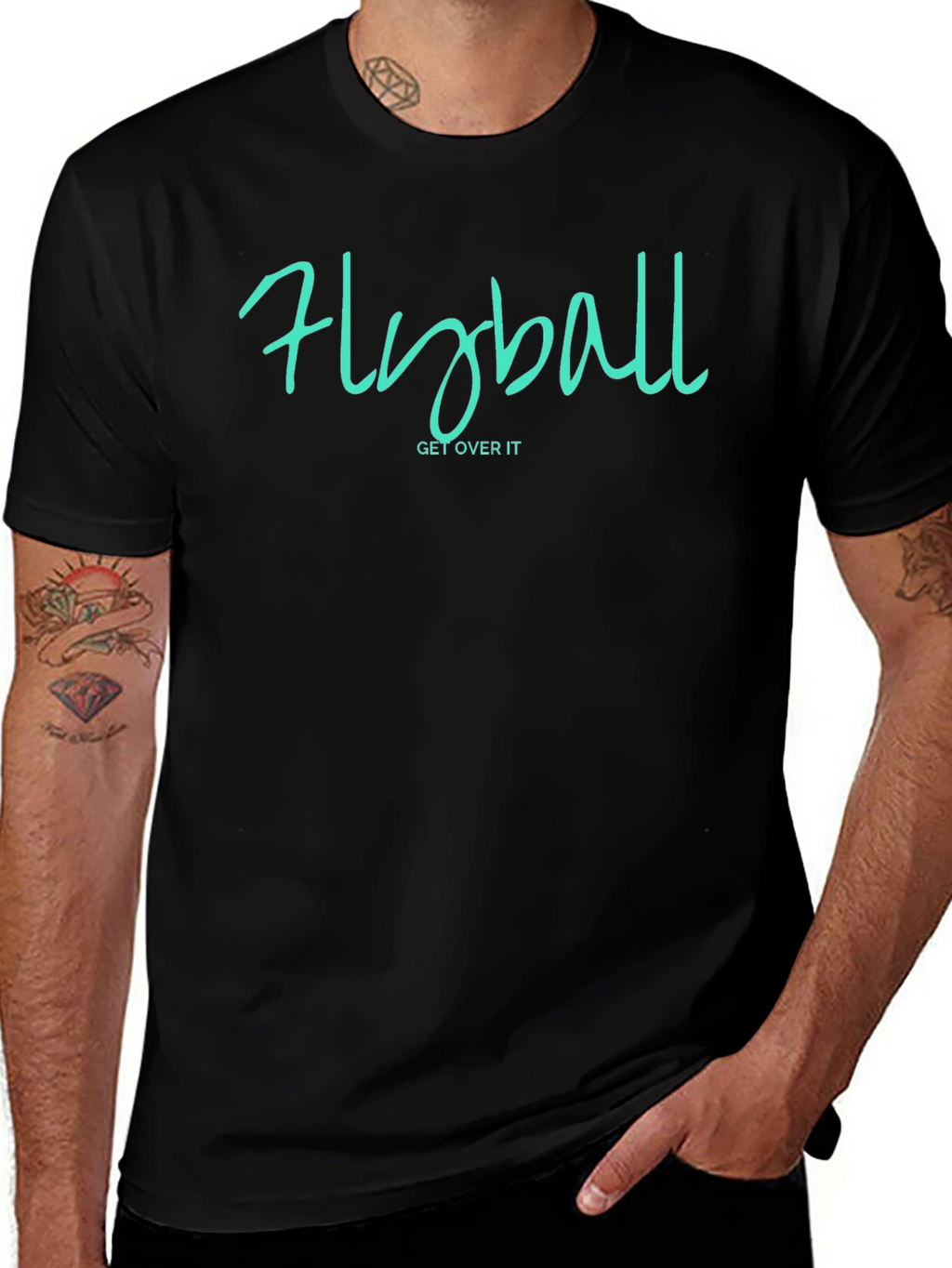 Flyball Get Over It Black T-Shirt