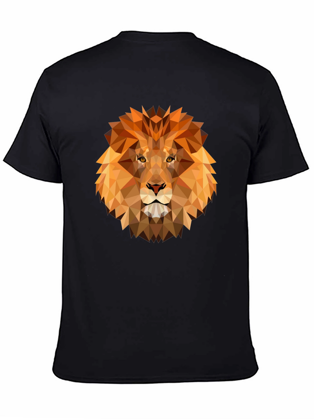 Geometric Lion Graphic Tee - Modern Animal Design