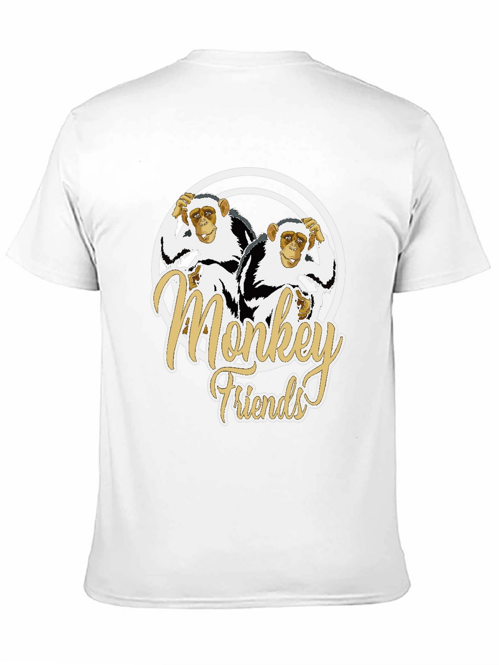 Monkey Friends Graphic T-Shirt - Black