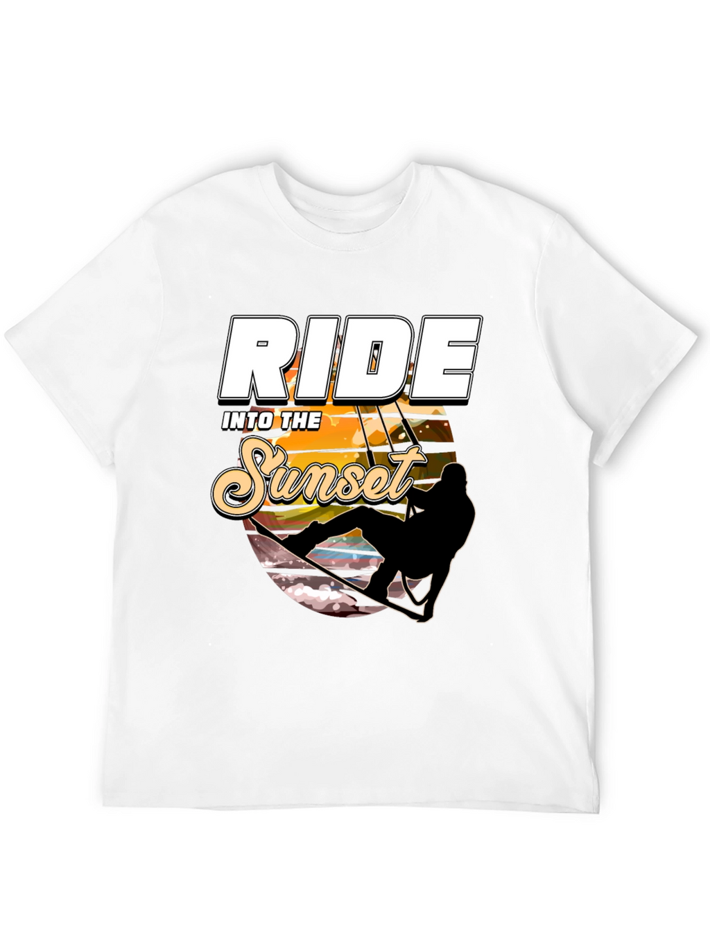 Ride Into the Sunset Black Graphic Tee