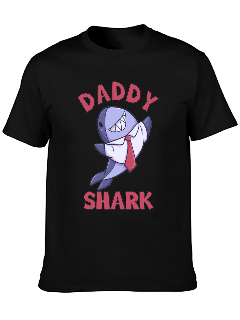 Daddy Shark Graphic T-Shirt - Black