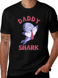 Daddy Shark Graphic T-Shirt - Black