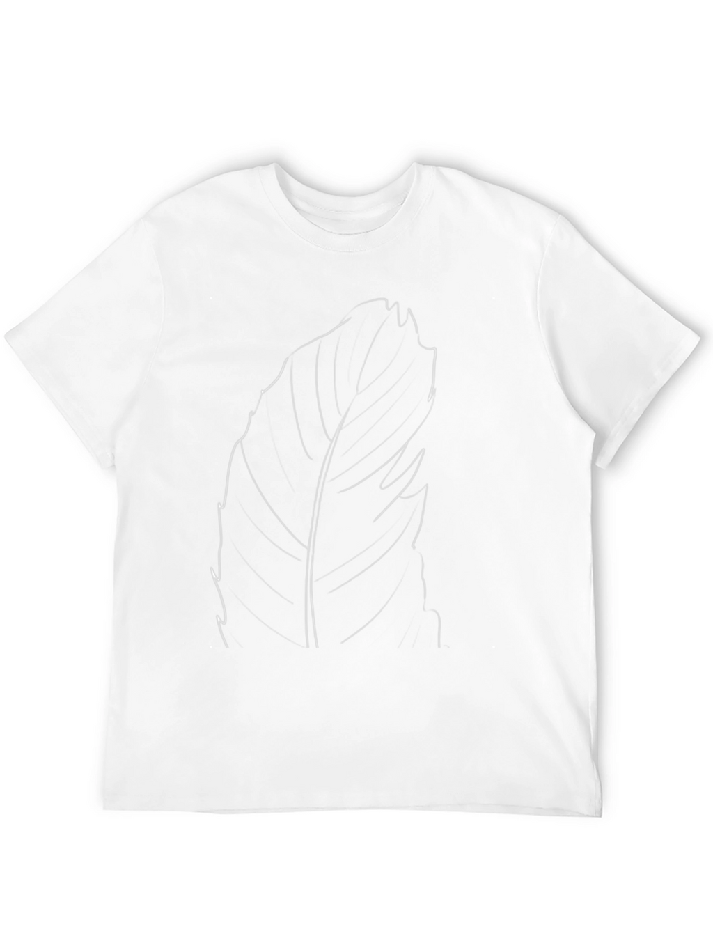 Abstract Leaf Graphic Black T-Shirt