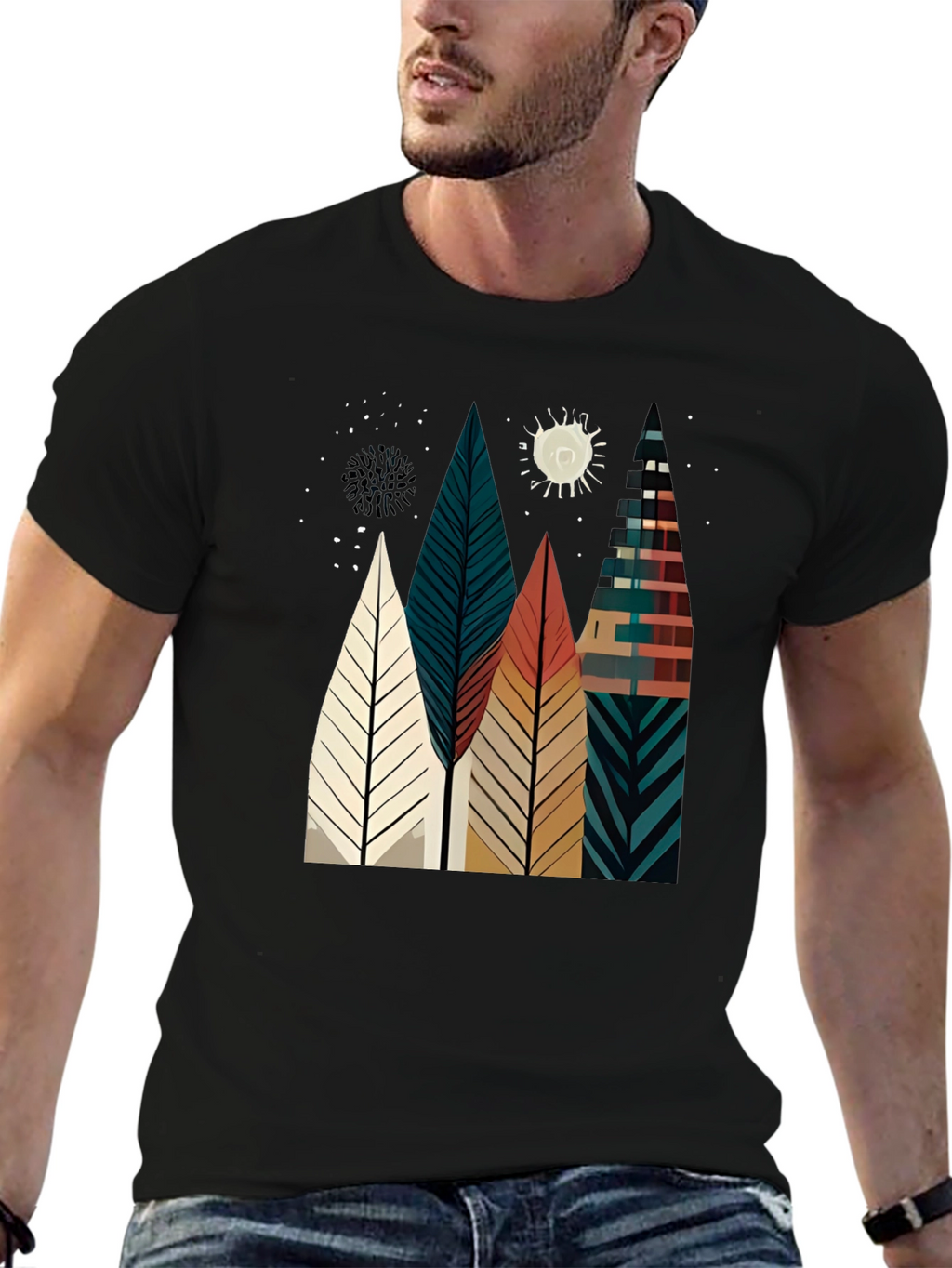 Abstract Geometric Tree Graphic Tee