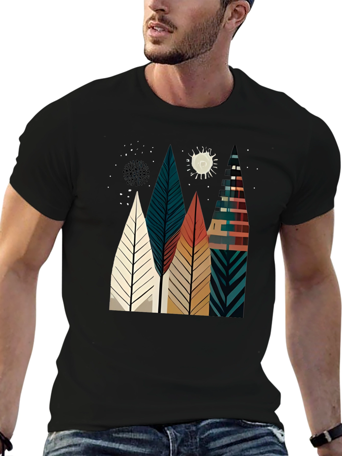 Abstract Geometric Tree Graphic Tee