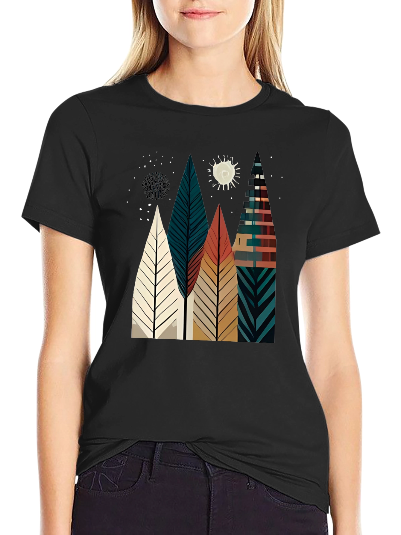 Abstract Geometric Tree Graphic Tee