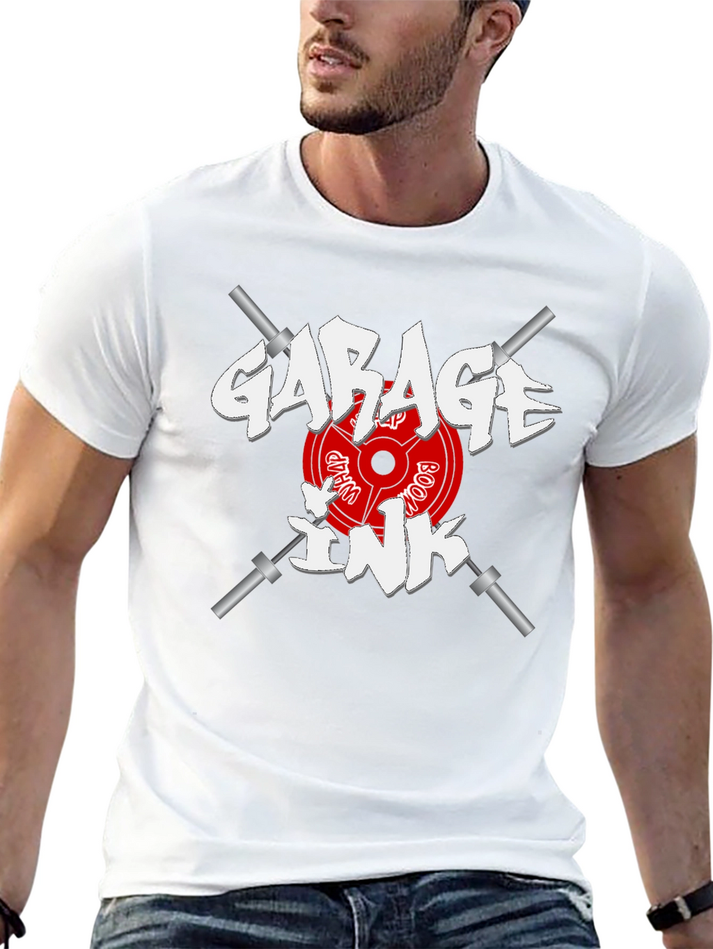 Garage Ink Gym T-Shirt - Black Cotton Graphic Tee