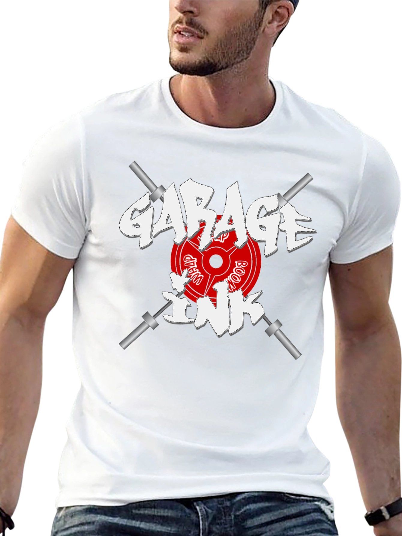 Garage Ink Gym T-Shirt - Black Cotton Graphic Tee