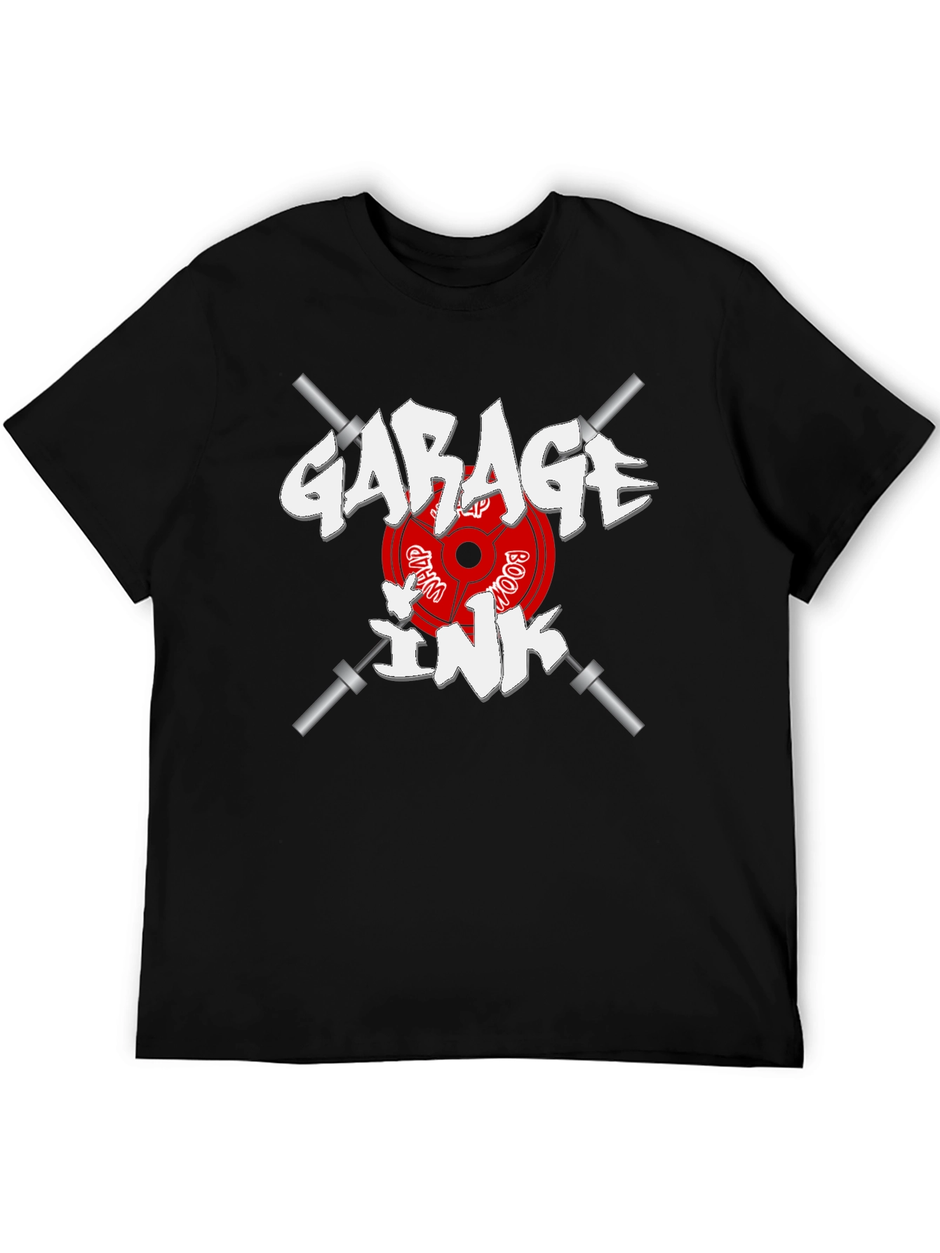 Garage Ink Gym T-Shirt - Black Cotton Graphic Tee