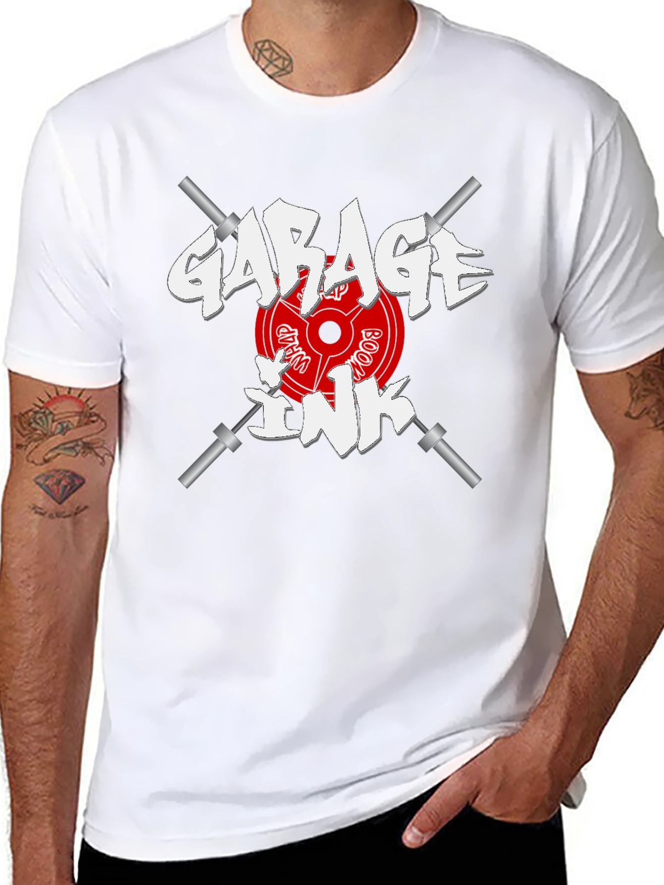 Garage Ink Gym T-Shirt - Black Cotton Graphic Tee
