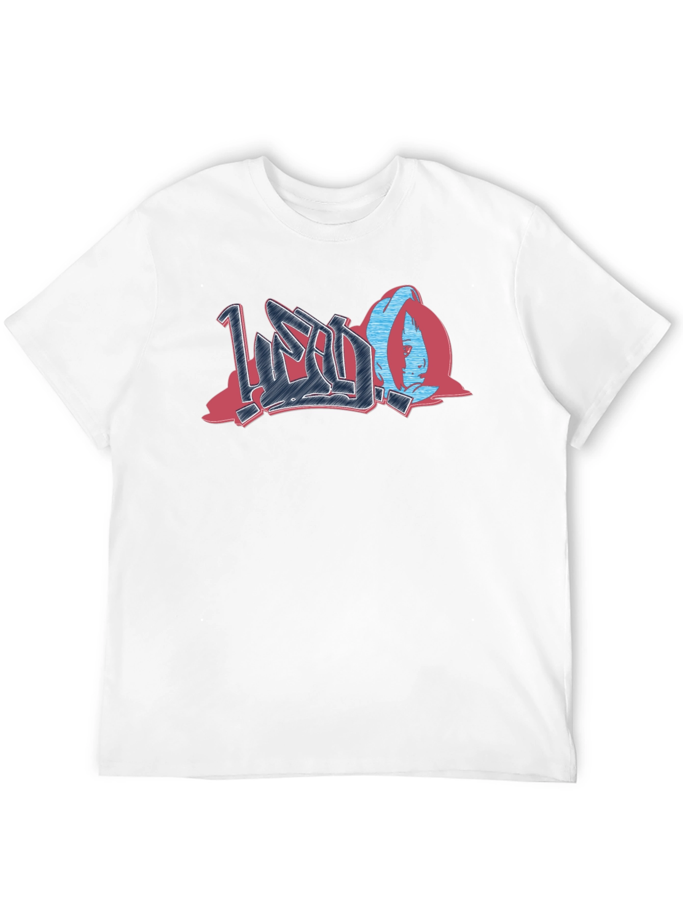 Urban Graffiti Style Graphic Print Black T-Shirt