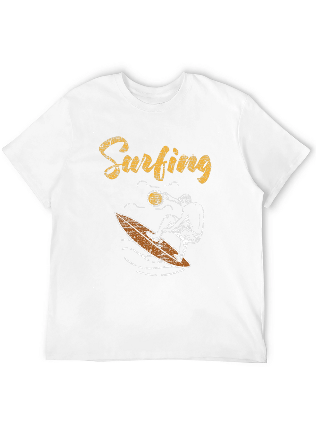 Surfing Graphic Tee - Black Cotton T-Shirt