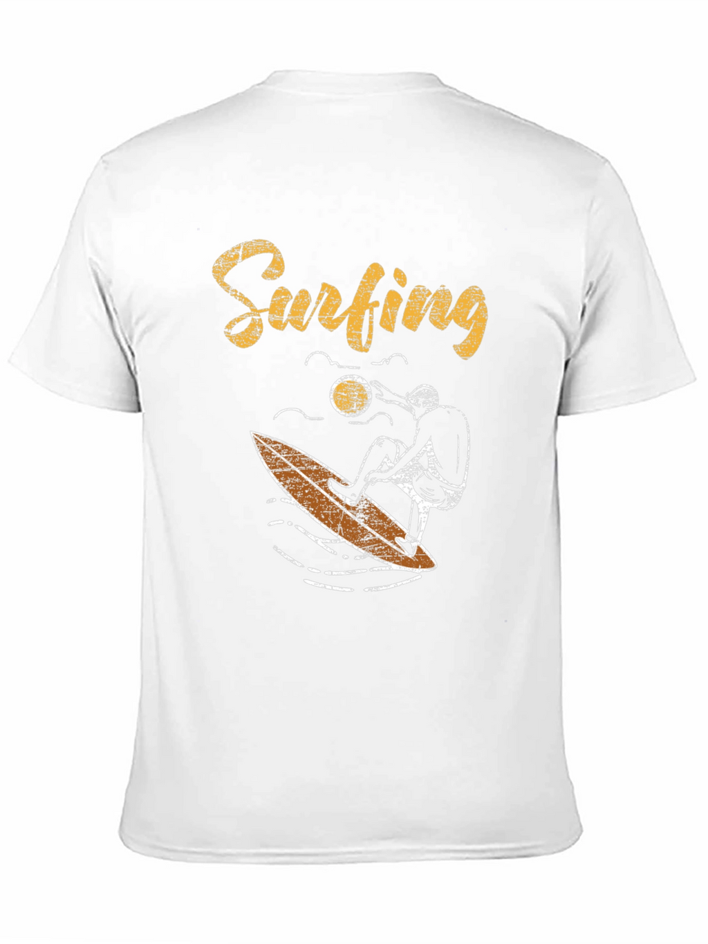 Surfing Graphic Tee - Black Cotton T-Shirt