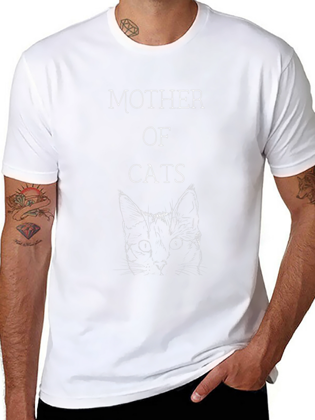 Mother of Cats Black T-Shirt