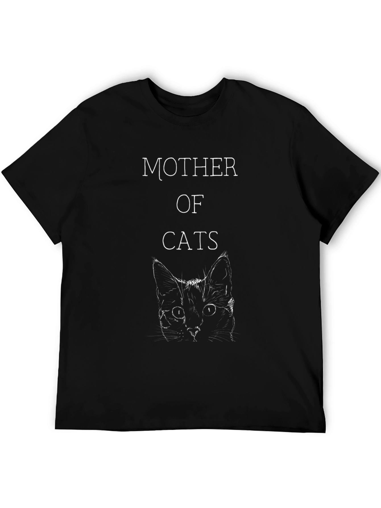 Mother of Cats Black T-Shirt