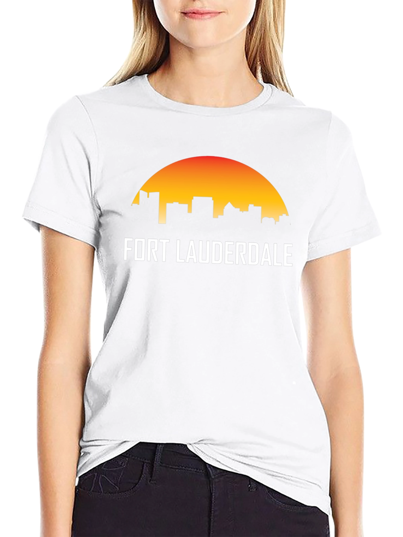 Fort Lauderdale Skyline Graphic T-Shirt