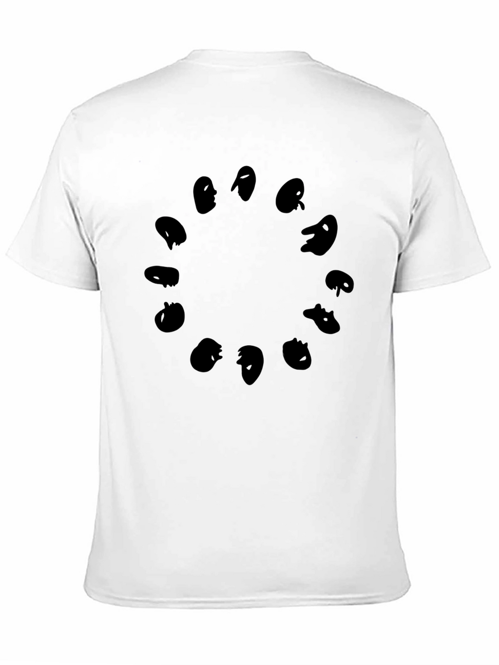 Mystery Faces Black T-Shirt