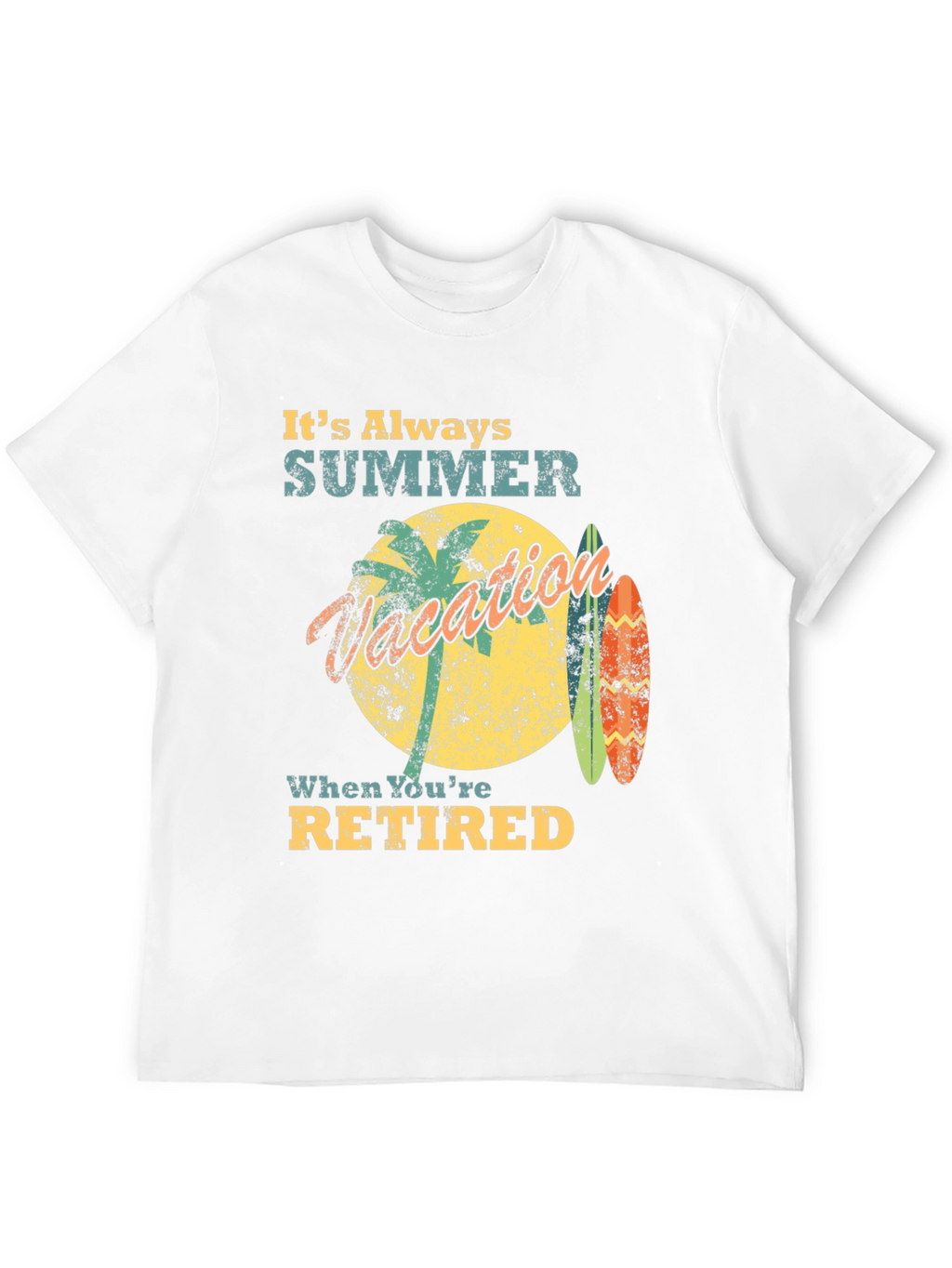 Retirement Summer Vacation Black T-Shirt
