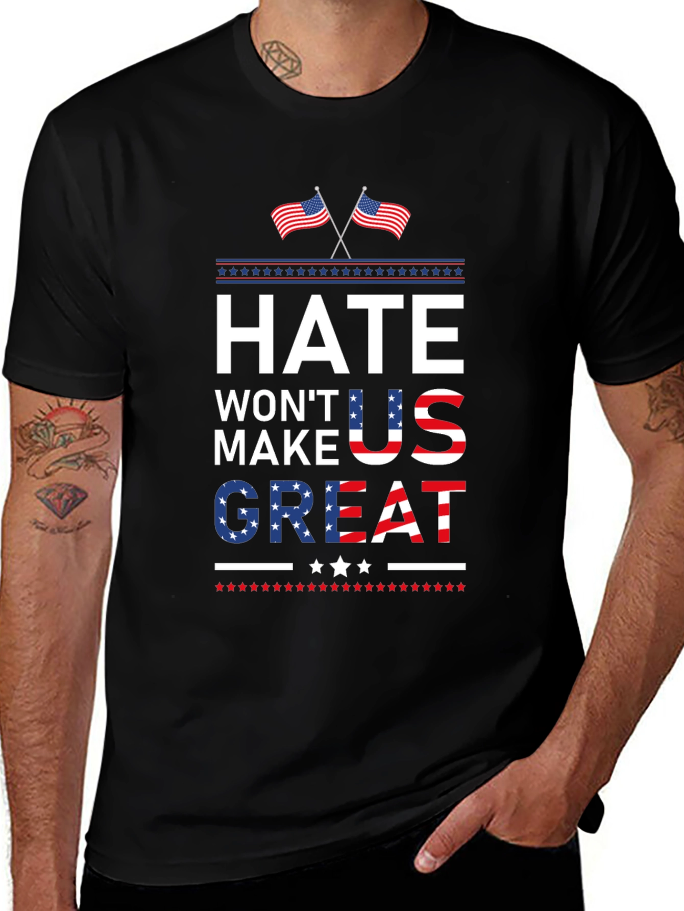 Hate Wont Make Us Great Patriotic T-Shirt