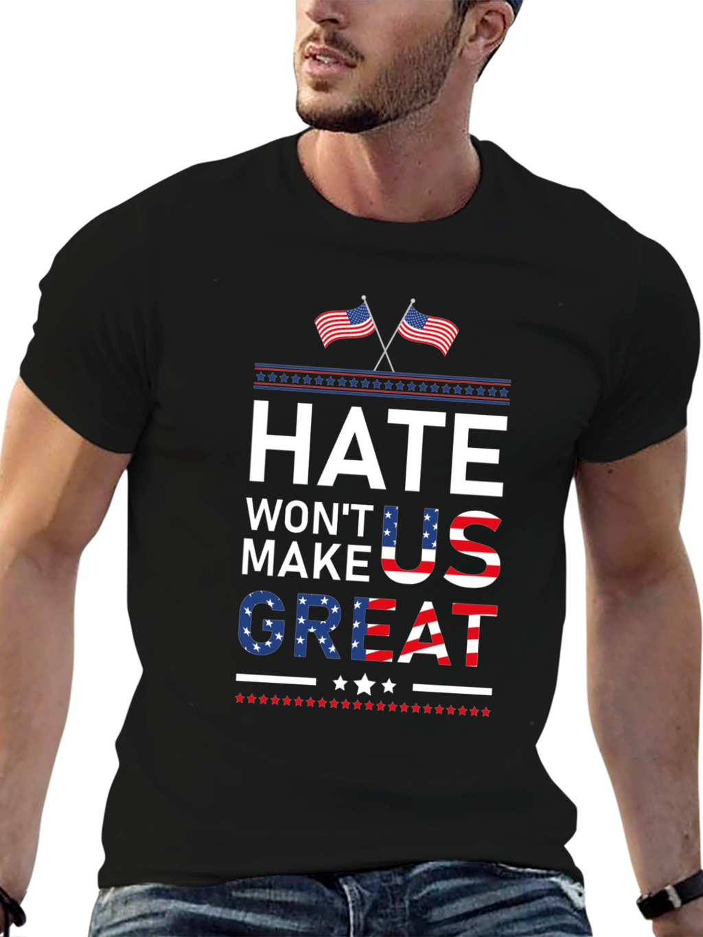 Hate Wont Make Us Great Patriotic T-Shirt