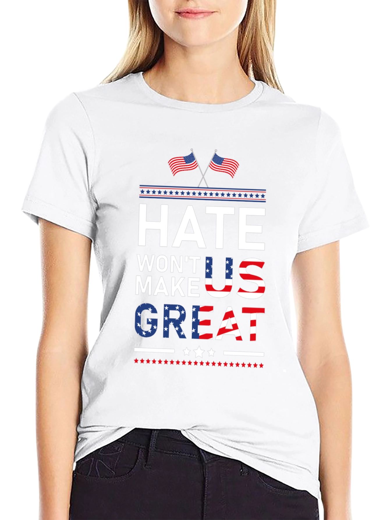 Hate Wont Make Us Great Patriotic T-Shirt