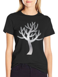 Tree of Hearts Graphic Tee - Black Cotton T-Shirt