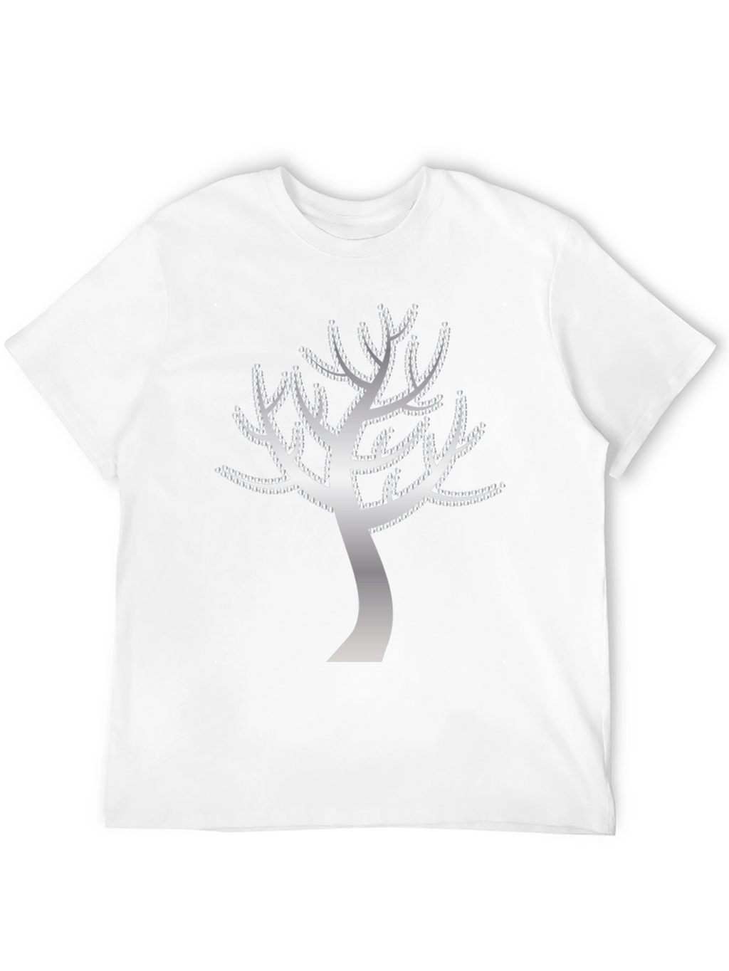 Tree of Hearts Graphic Tee - Black Cotton T-Shirt