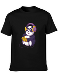 Gamer Panda Graphic T-Shirt