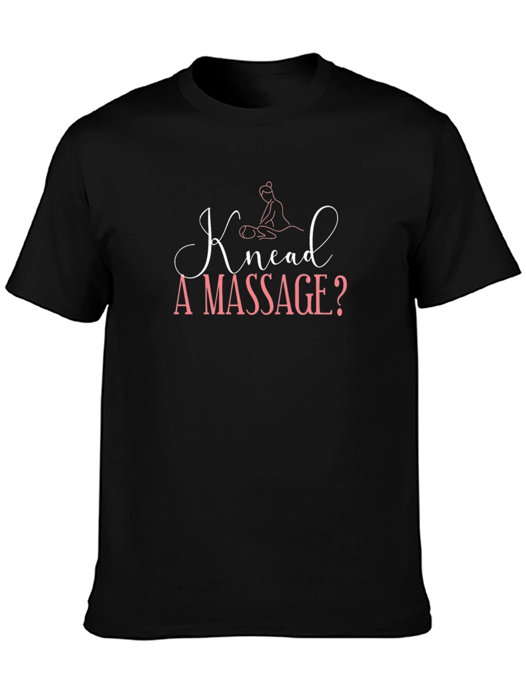 Knead A Massage? Black Graphic T-Shirt