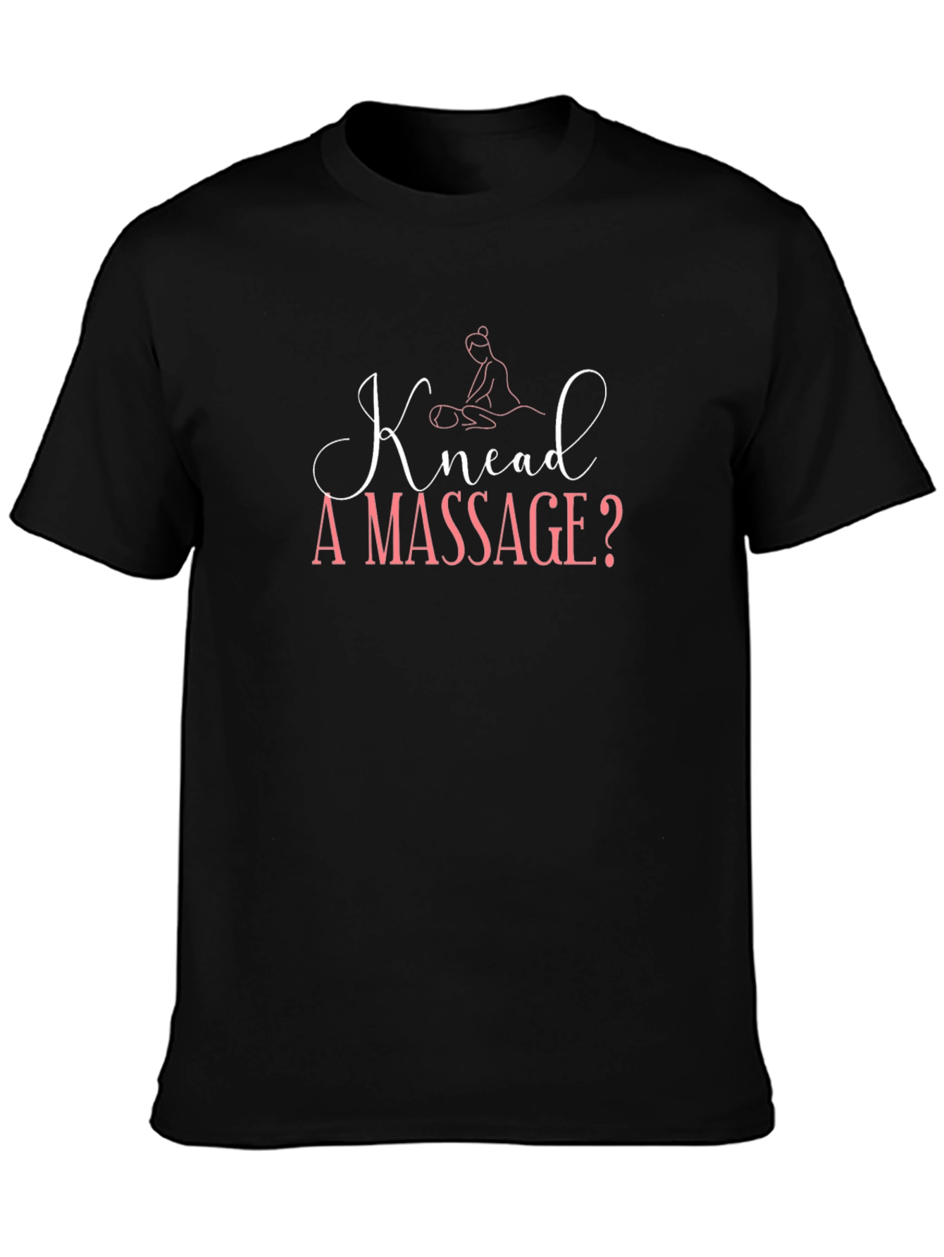 Knead A Massage? Black Graphic T-Shirt