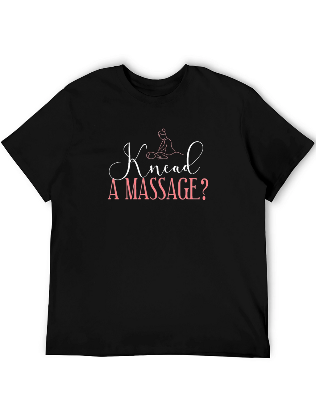 Knead A Massage? Black Graphic T-Shirt