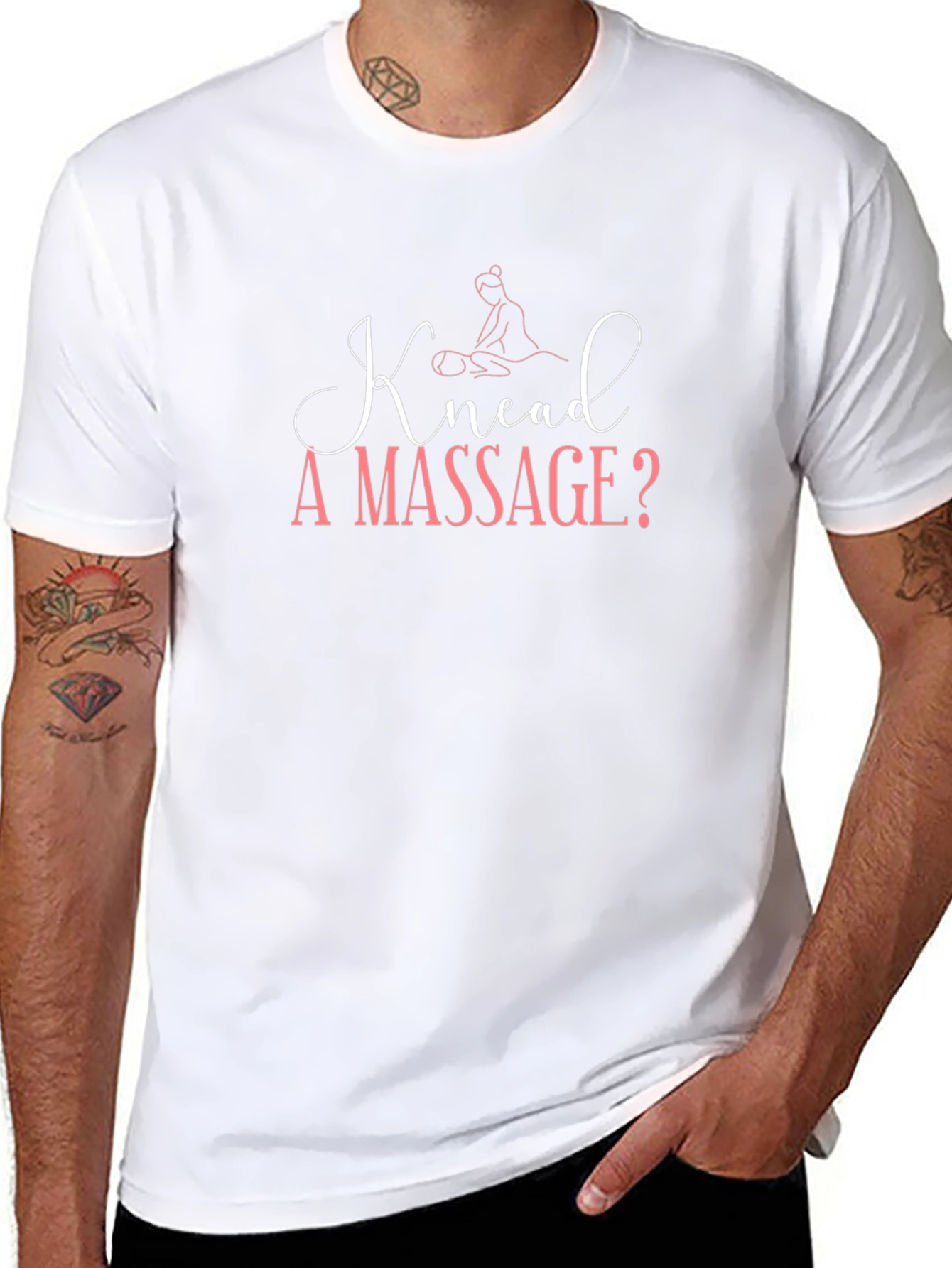 Knead A Massage? Black Graphic T-Shirt
