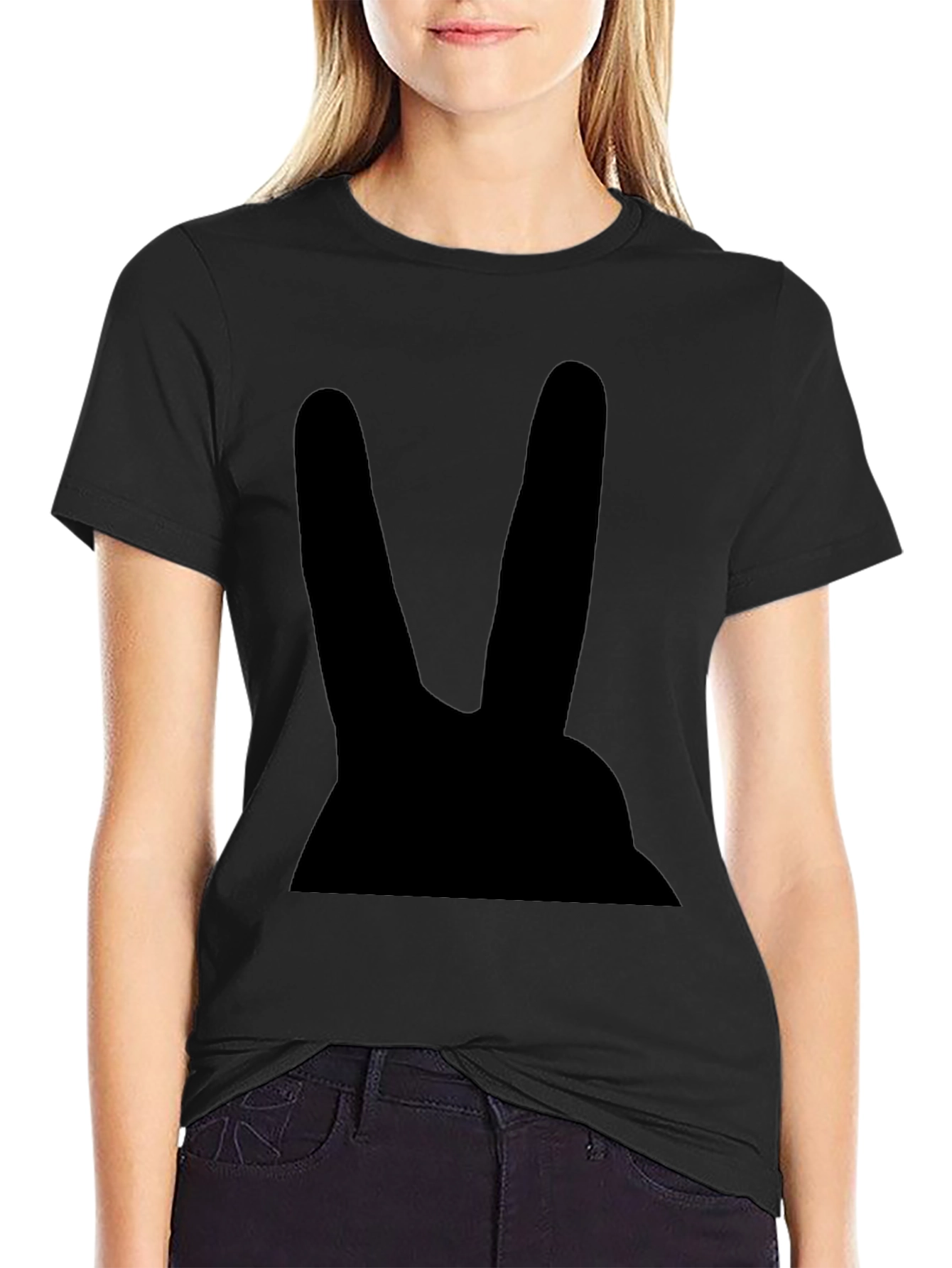 Black Rabbit Graphic Tee - Mens Casual Cotton T-Shirt