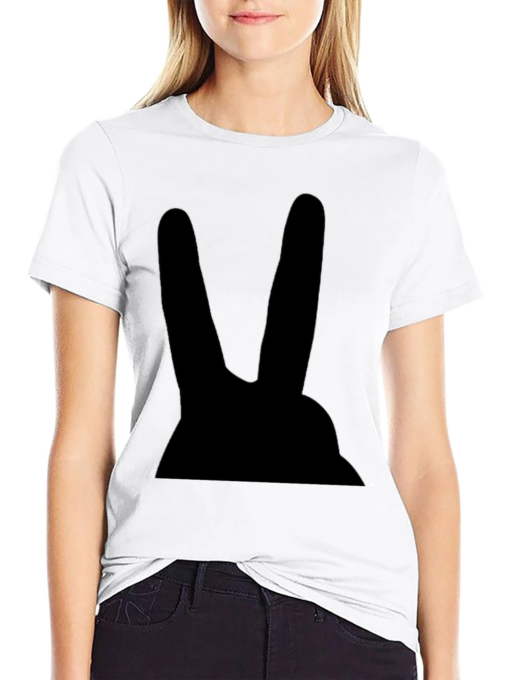 Black Rabbit Graphic Tee - Mens Casual Cotton T-Shirt