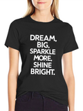 Dream Big Graphic Tee - Motivational Black T-Shirt