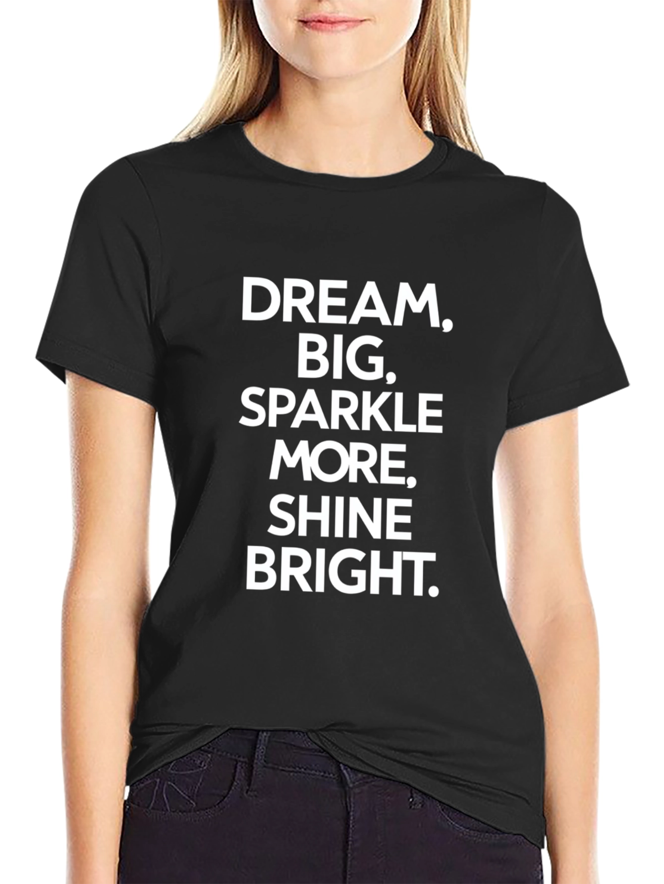Dream Big Graphic Tee - Motivational Black T-Shirt