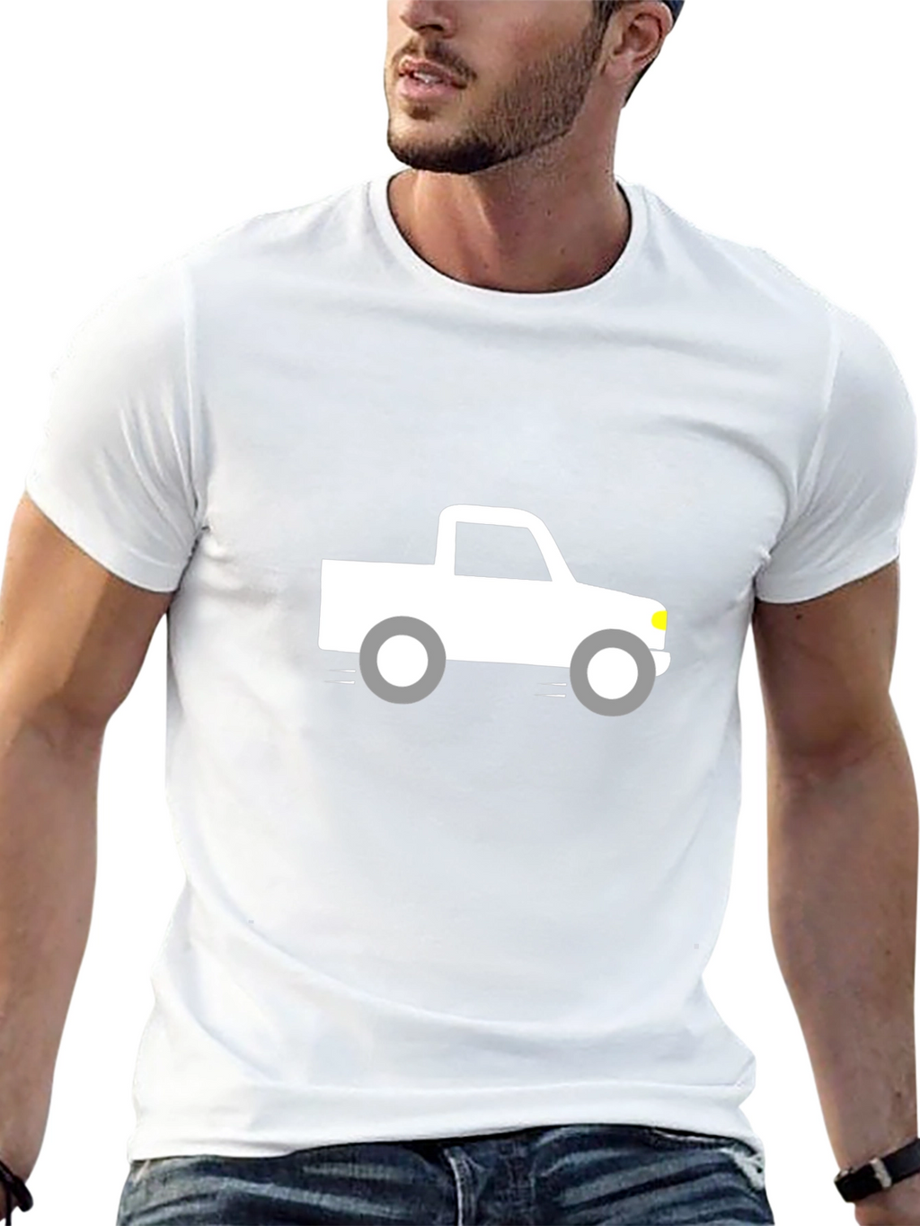 Truck Graphic Tee - Black Cotton Blend