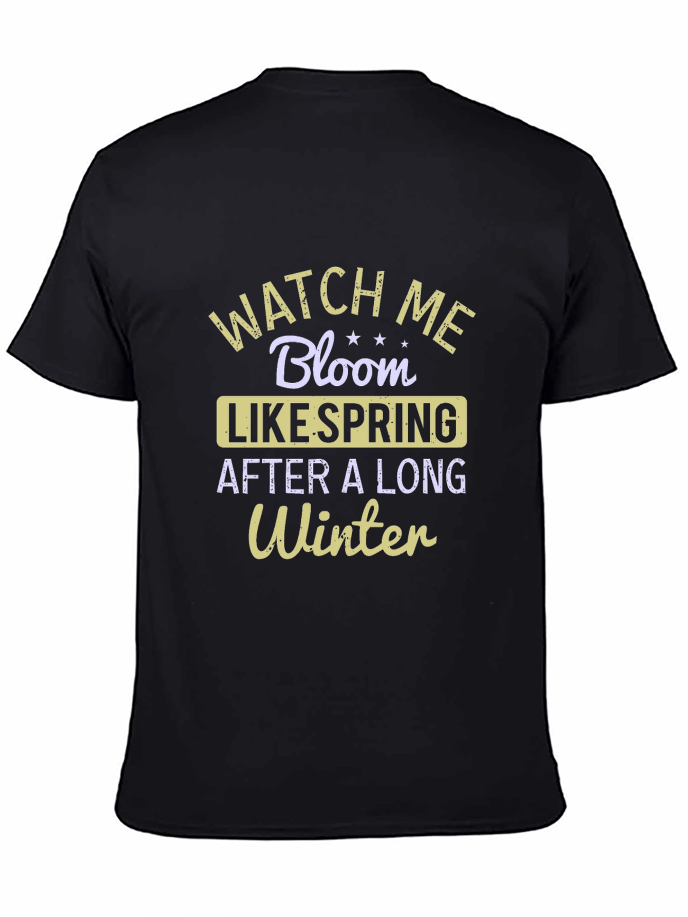 Watch Me Bloom Spring T-Shirt - Black