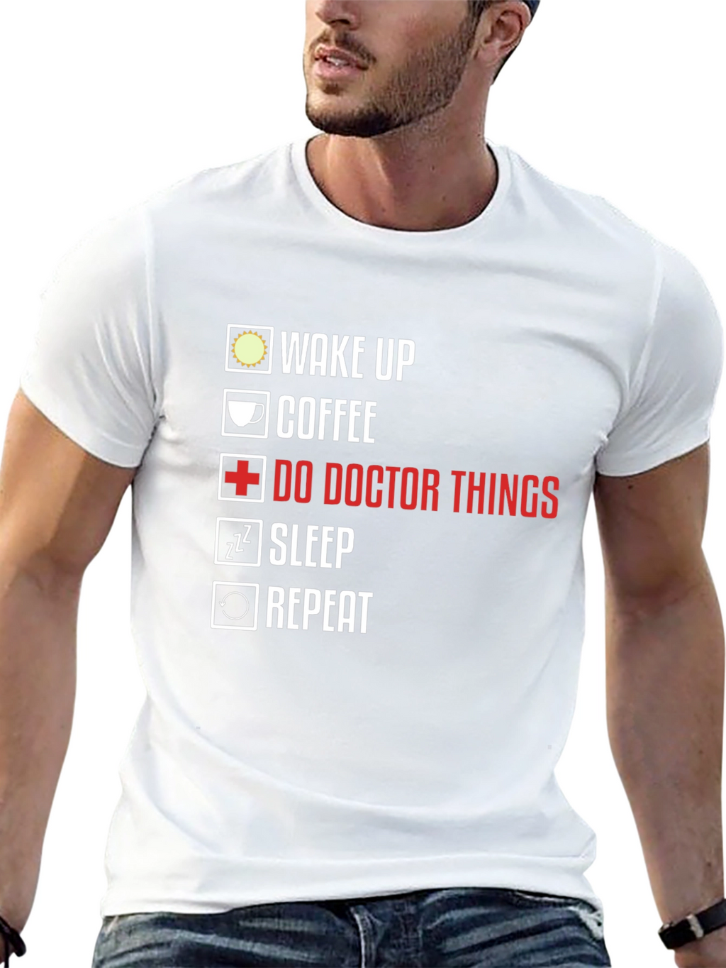 Doctors Life T-Shirt - Wake Up Coffee Repeat