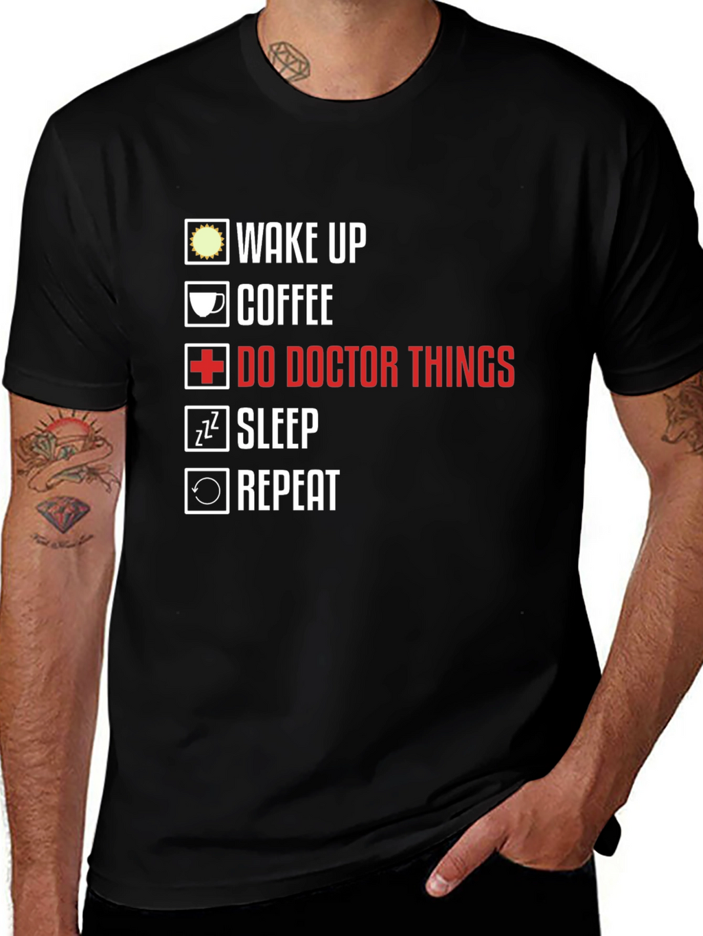 Doctors Life T-Shirt - Wake Up Coffee Repeat