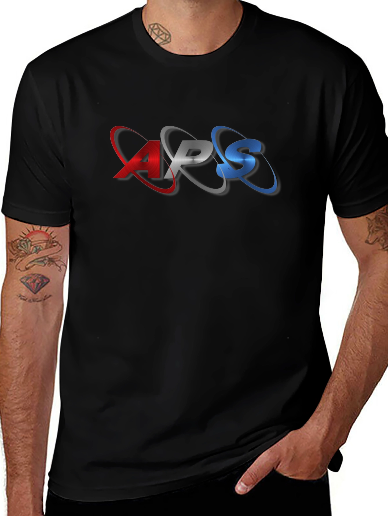 APS Graphic Black Tee - Stylish Casual Wear