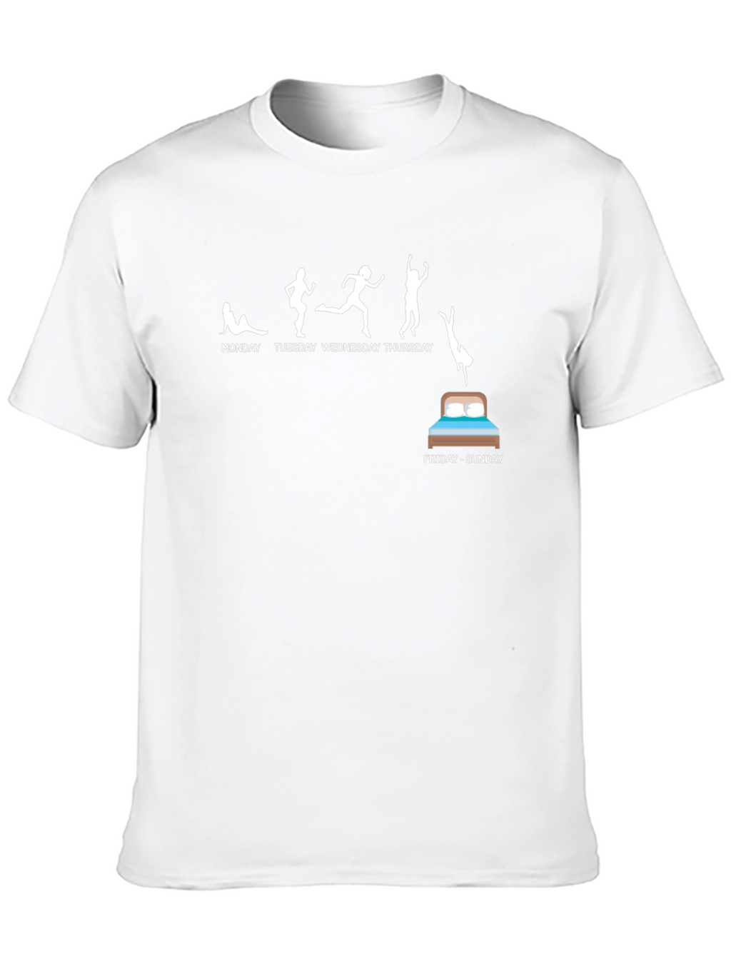 Funny Weekday to Weekend Black T-Shirt