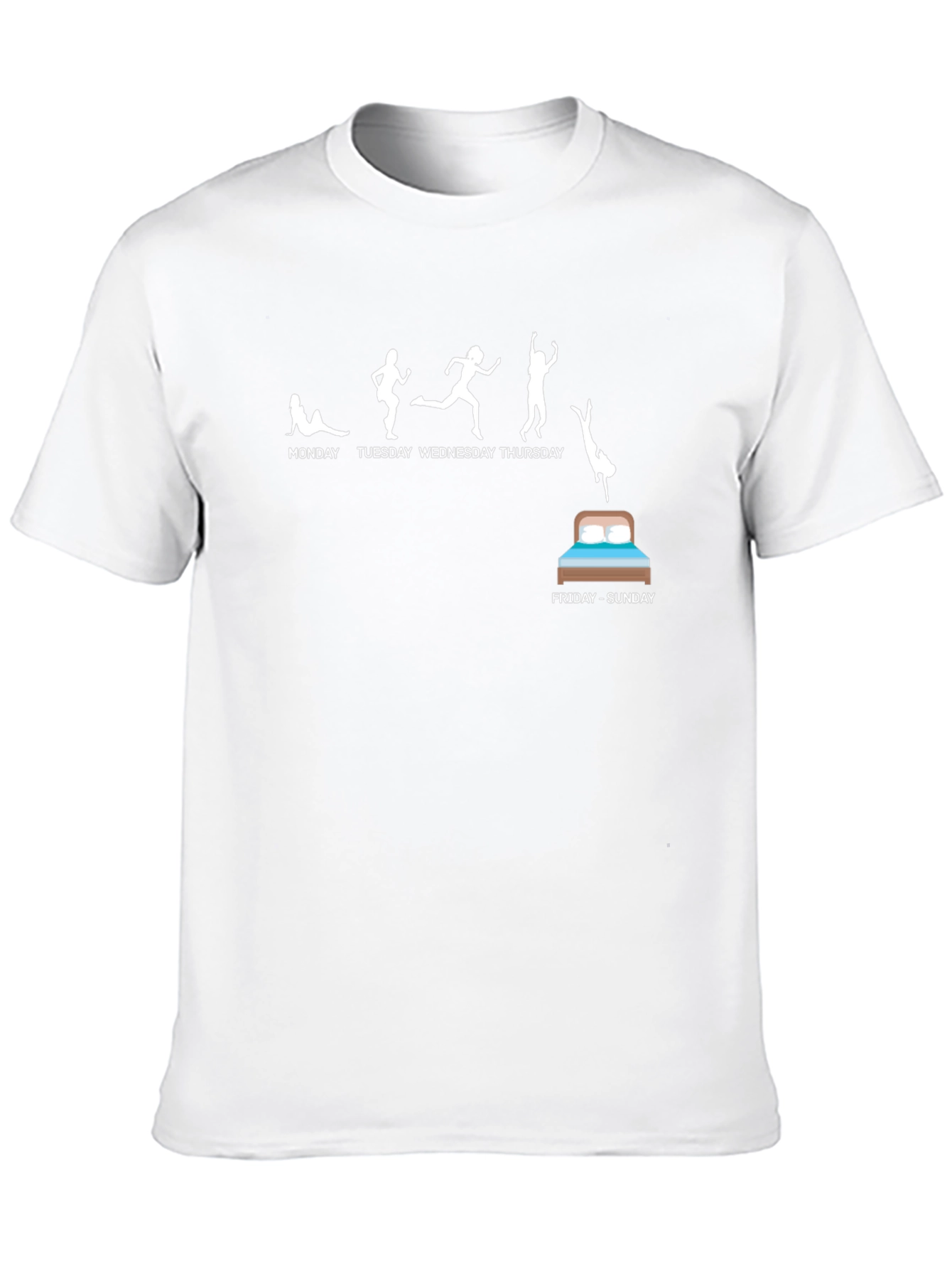 Funny Weekday to Weekend Black T-Shirt