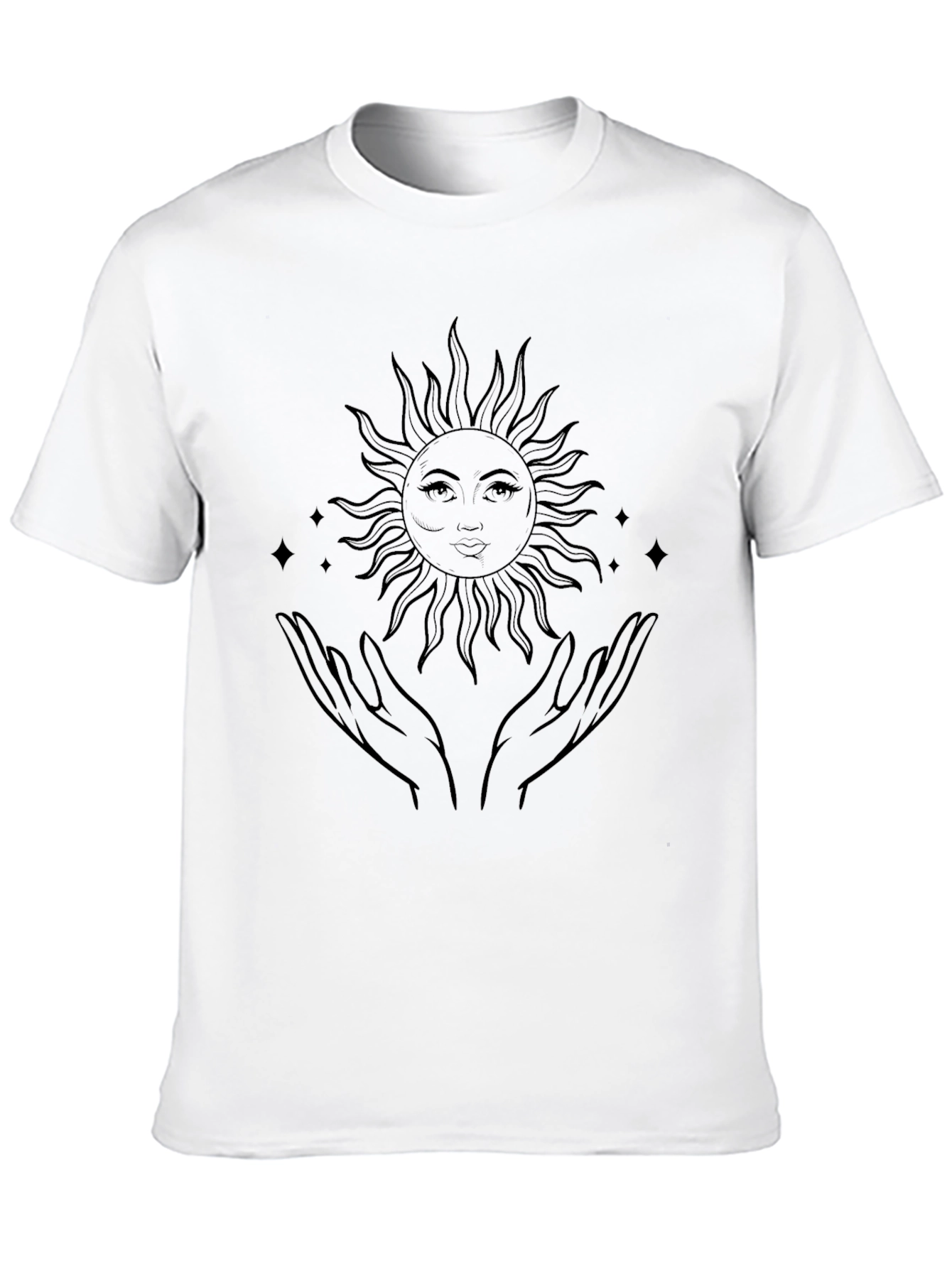 Mystic Sun Hands Graphic Tee - Black