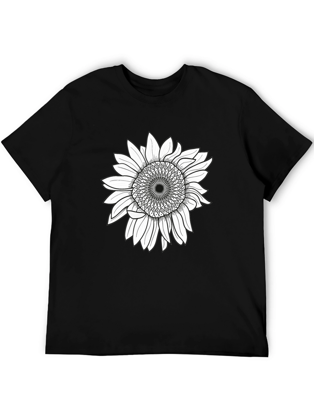Sunflower Graphic Print T-Shirt - Black